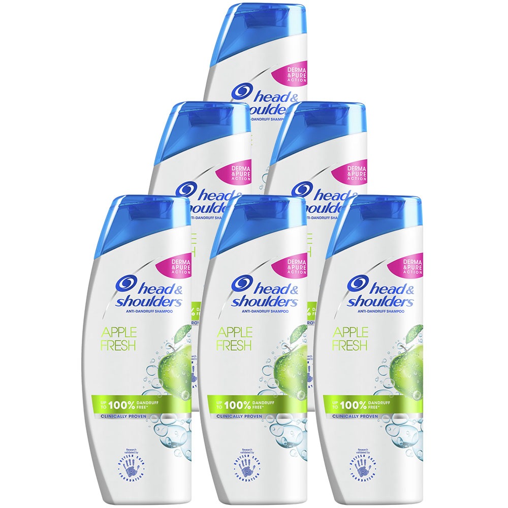 Head & Shoulders Apple Fresh Anti Dandruff Shampoo Case of 6 x 400ml Image 1