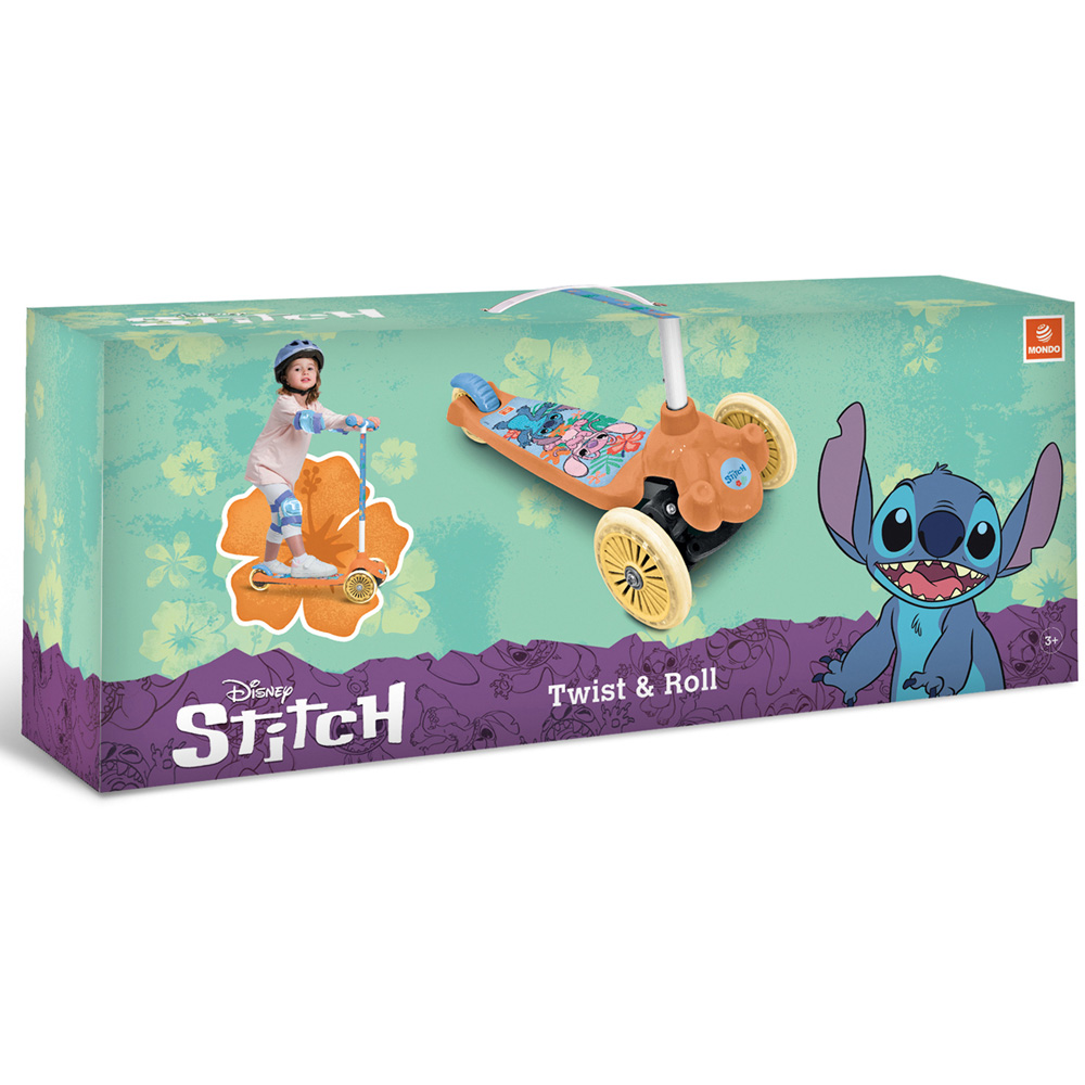 Mondo Kids Disney Stitch 3 Wheel Twist and Roll Scooter with Lean-to-Steer Design Image 3