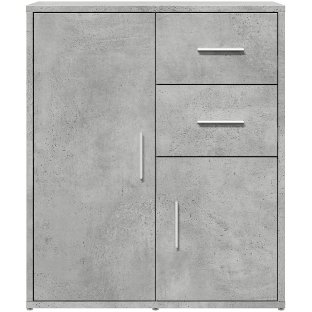 vidaXL 2 Door 2 Drawer Concrete Grey Sideboard 2 Pack Image 5