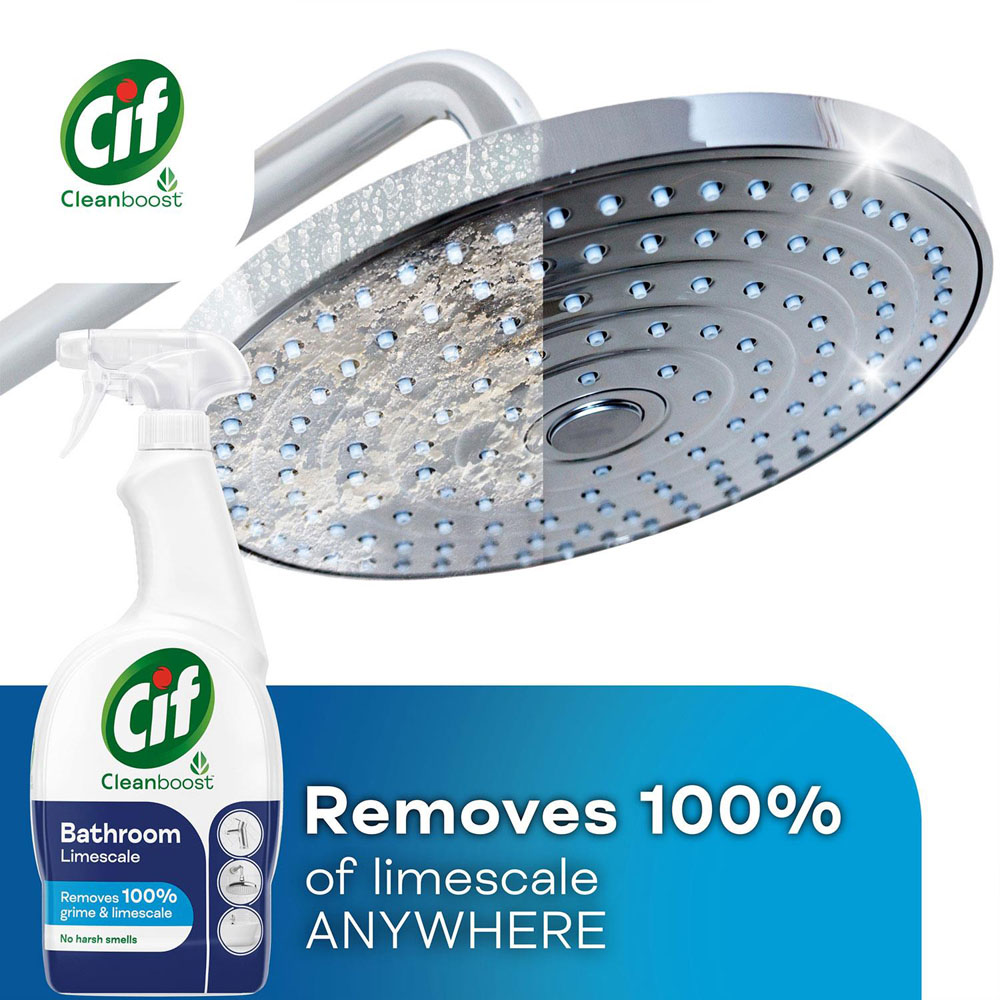 CIF Cleanboost Bathroom Limescale Cleaner Spray 700ml 2 Pack Image 4
