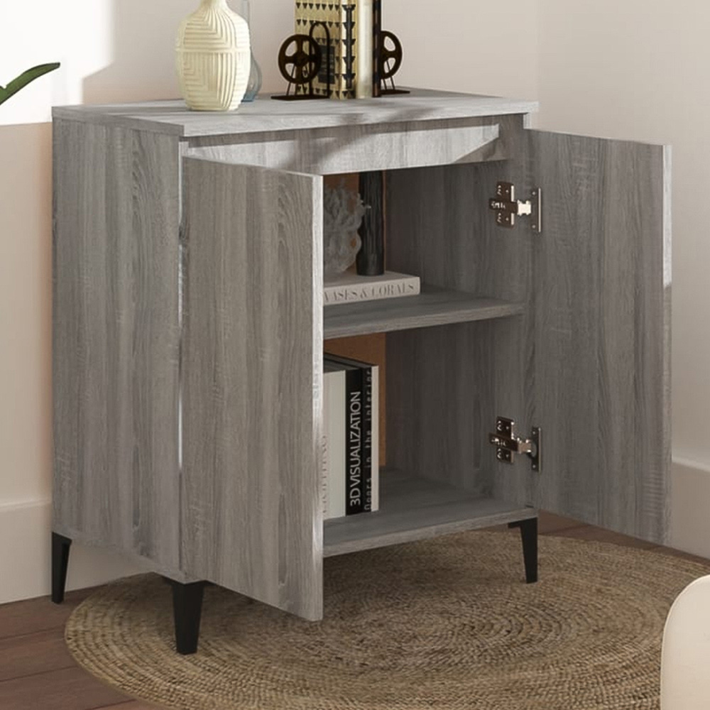 vidaXL 2 Door Grey Sonoma Sideboard Image 1
