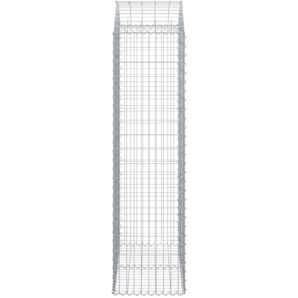 vidaXL Silver Galvanised Iron Arched Gabion Basket 100 x 50 x 180/200cm Image 3