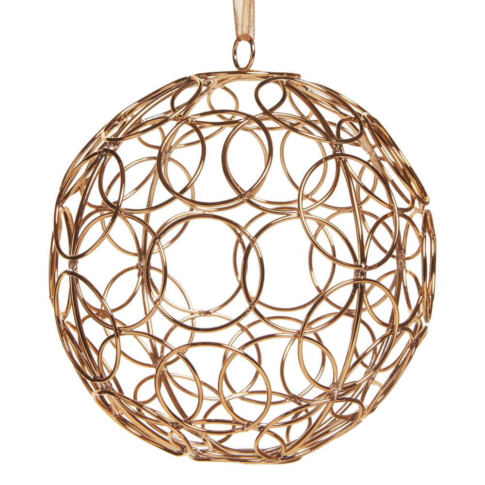 Wilko Country Christmas Copper Wire Tree Decoration Image 1