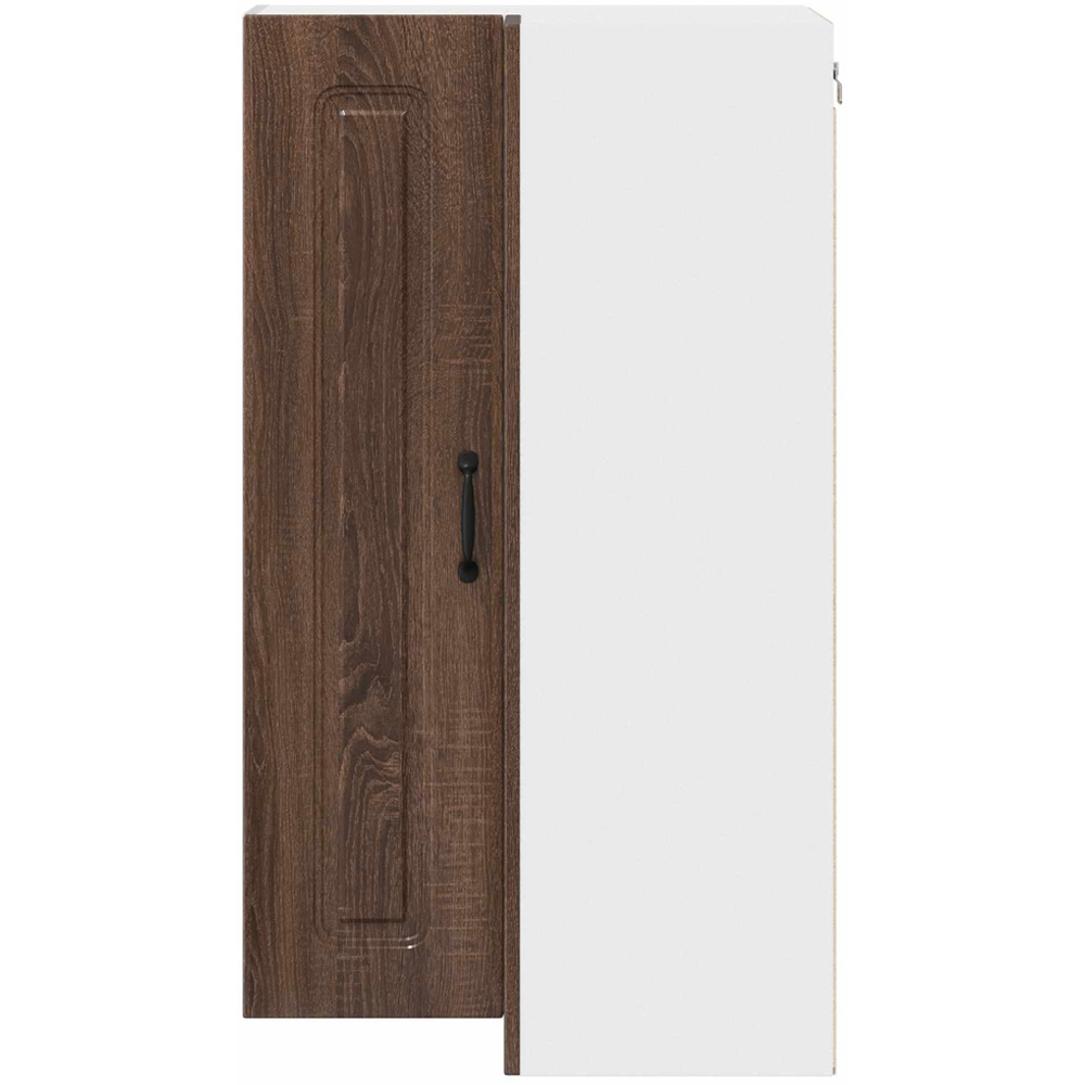 vidaXL 2 Door Brown Oak Kitchen Wall Corner Cabinet Image 4