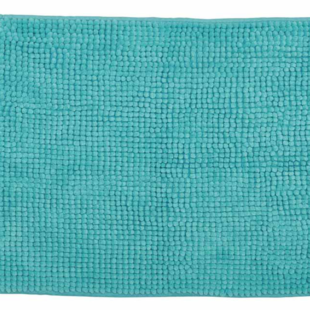 Wilko Supersoft Microfibre Aqua Blue Bath Mat Wilko