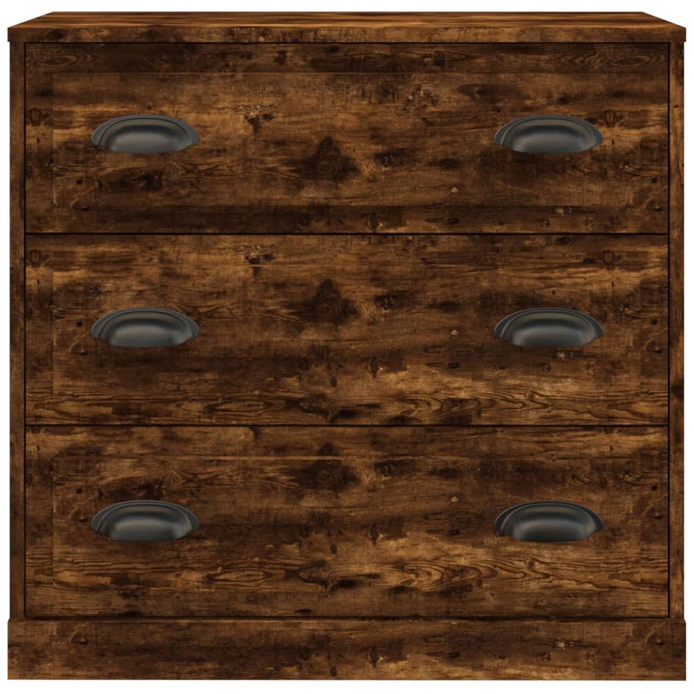 vidaXL 6 Drawer Smoked Oak Sideboard Image 4
