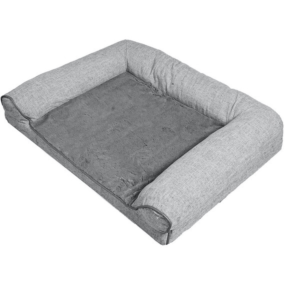 Memory Foam Bolster Bed Grey Image 3
