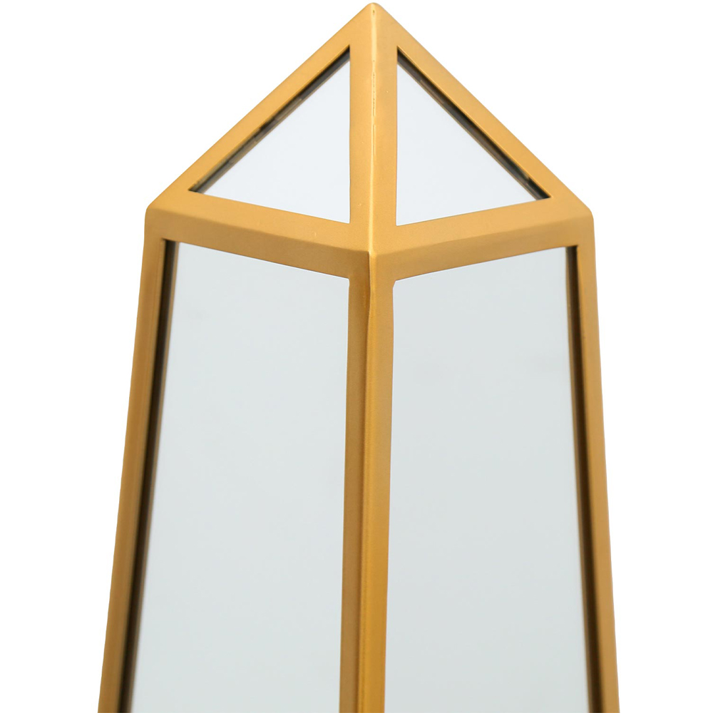 MirrorOutlet The Obelisk Gold Metal Edged Mirrored Garden Ornament 100 x 20cm Image 3