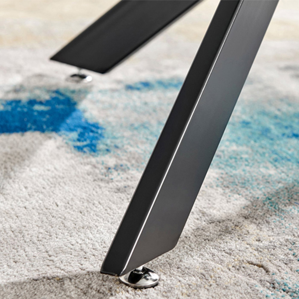 Furniturebox Arona Cesano 4 Seater Round Dining Set Black Image 7