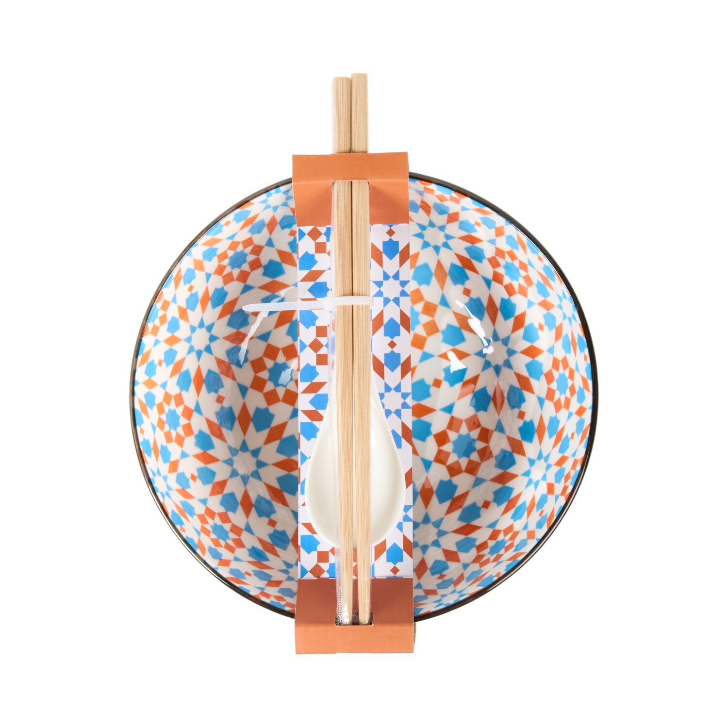 Azalia Ramen Bowl Set Blue Image 2