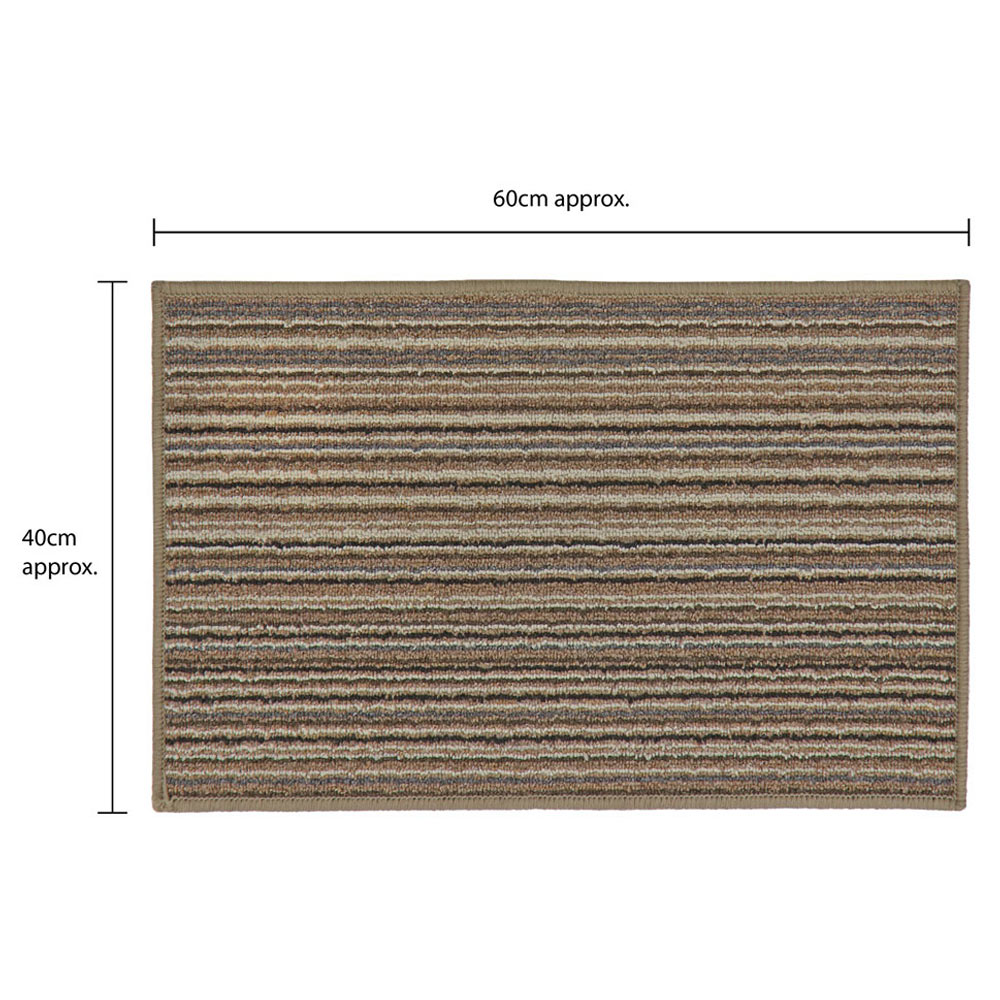 JVL Arona Beige Indoor Machine Washable Doormat 40 x 60cm Image 9
