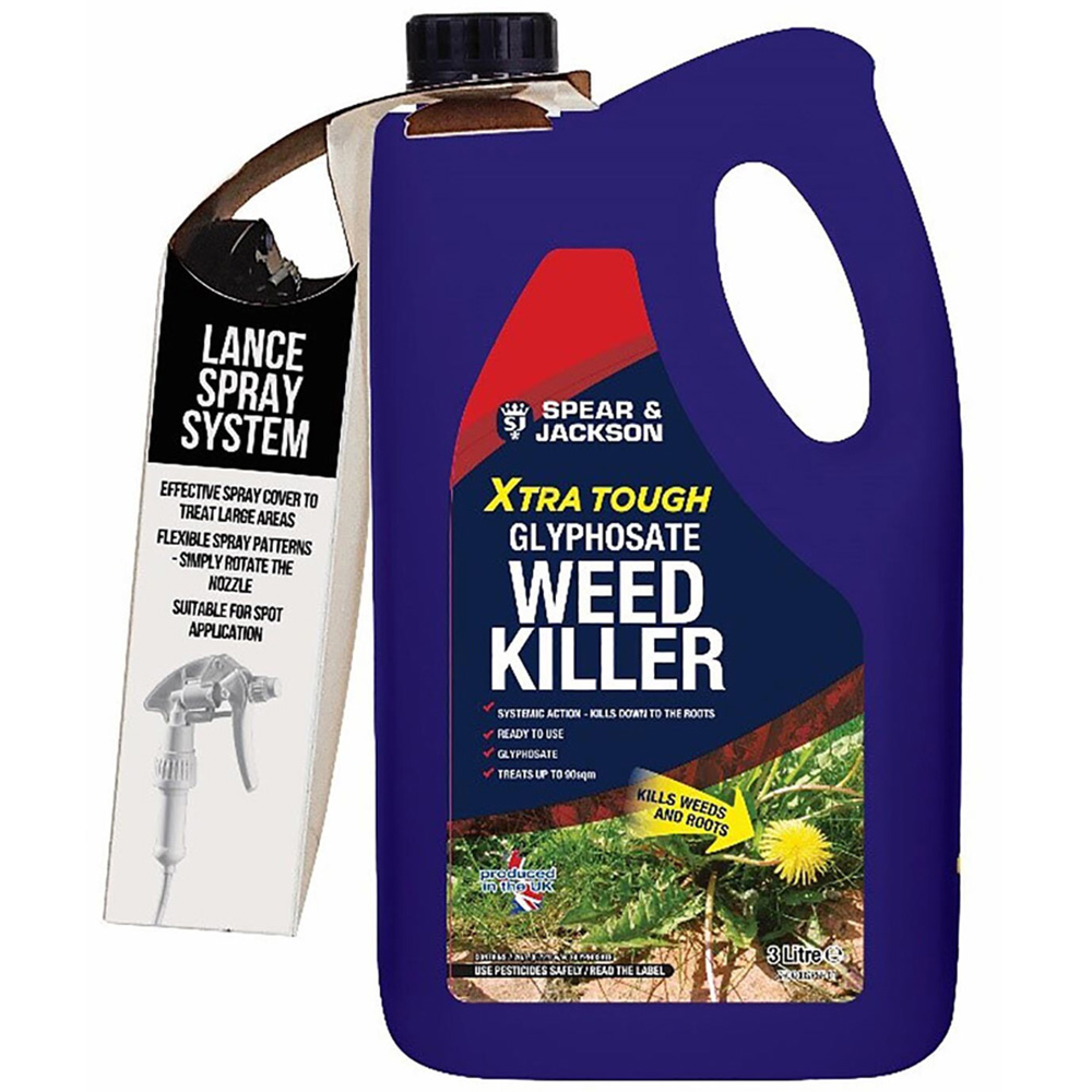 Spear & Jackson Xtra Tough Glyphosate Ready To Use Weed Killer Spray 3L Image