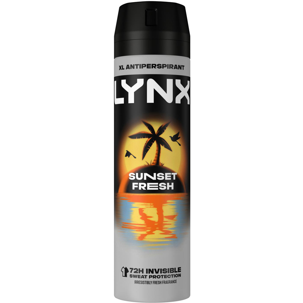 Lynx Sunset Fresh Spray Anti-Perspirant Aerosol Body Wash and Roll On Bundle Image 3