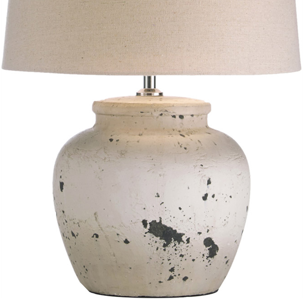 The Lighting and Interiors Neutral Pier Ceramic Table Lamp Image 4