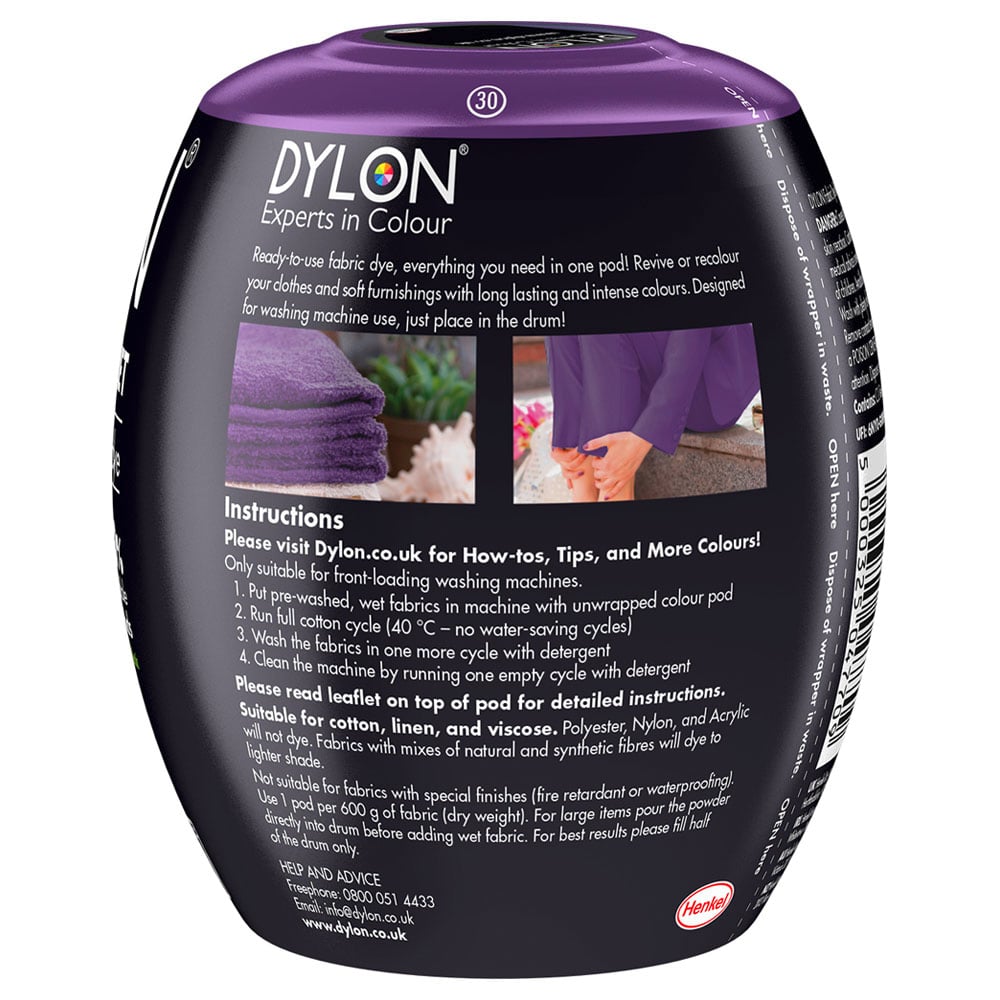 Dylon Deep Violet Fabric Dye Pod 350g Image 2