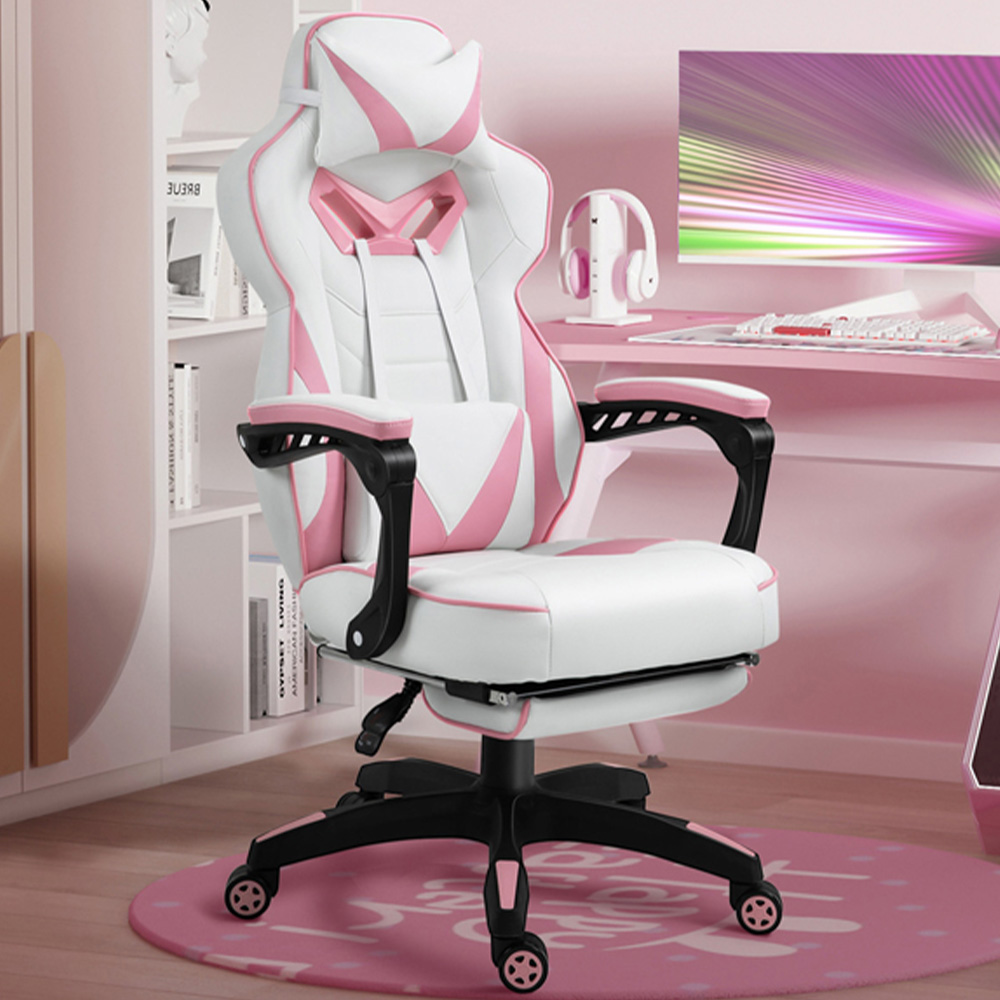 Portland Pink Racing Gaming Chair Image 1