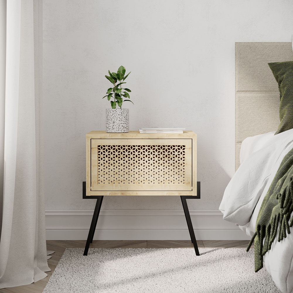 Naive Oak Bedside Table Image 7