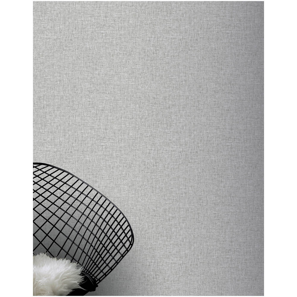 Arthouse Artistick Linen Textured Light Grey Wallpaper Image 3