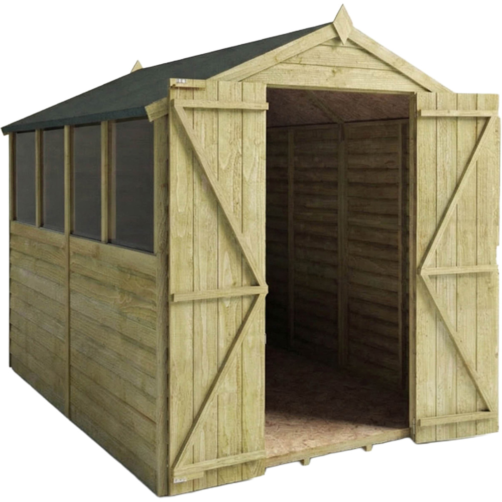 Mercia 8 x 6ft Double Door Overlap Apex Shed Image 3