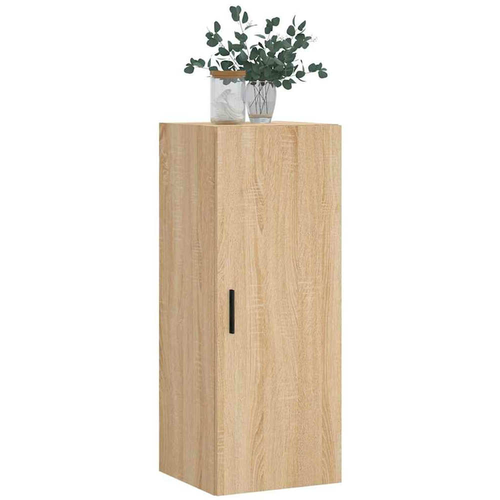 vidaXL Single Door Sonoma Oak Wall Mounted Slim Storage Cabinet Image 3