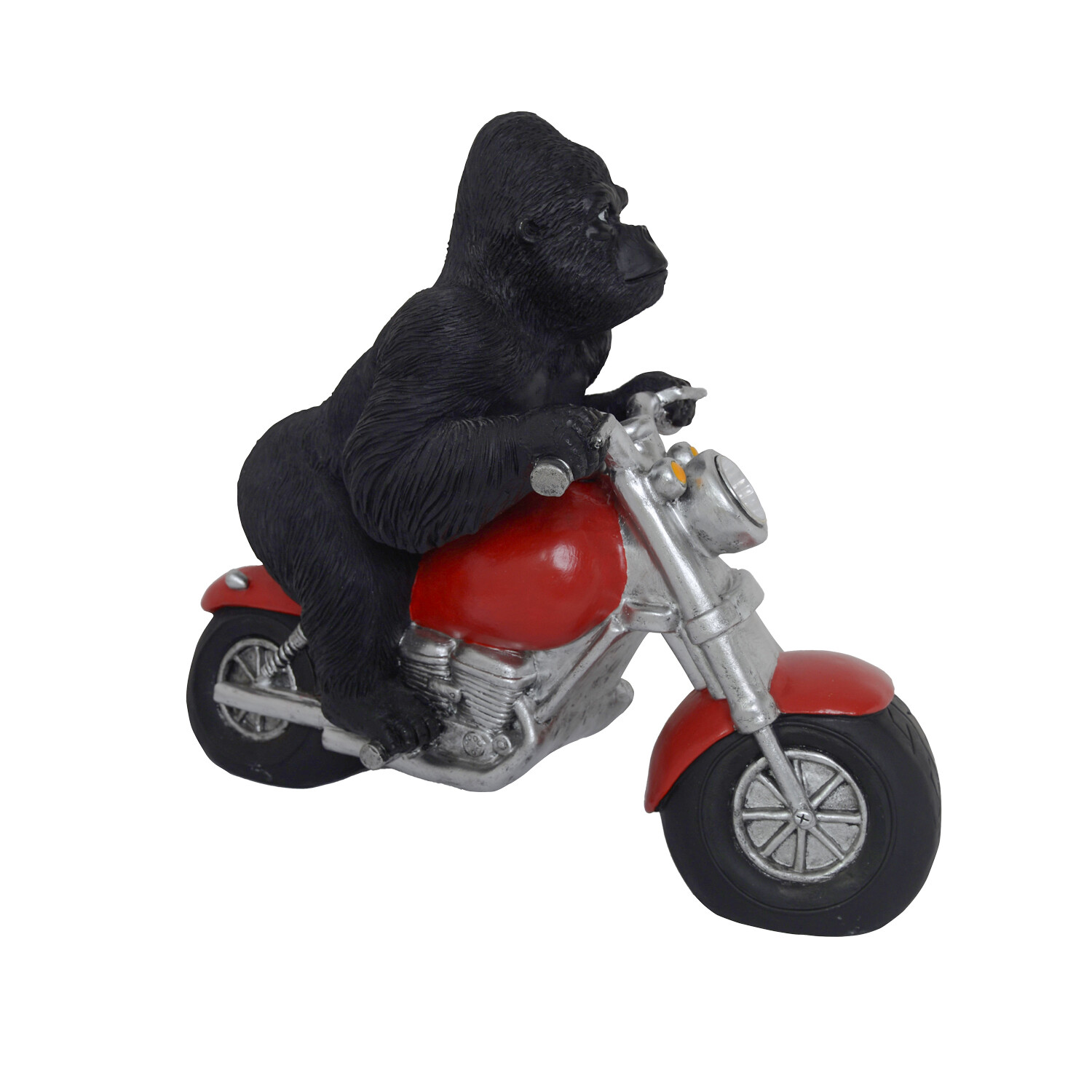 Solar Gorilla Motorbike Statue - Red Image 5