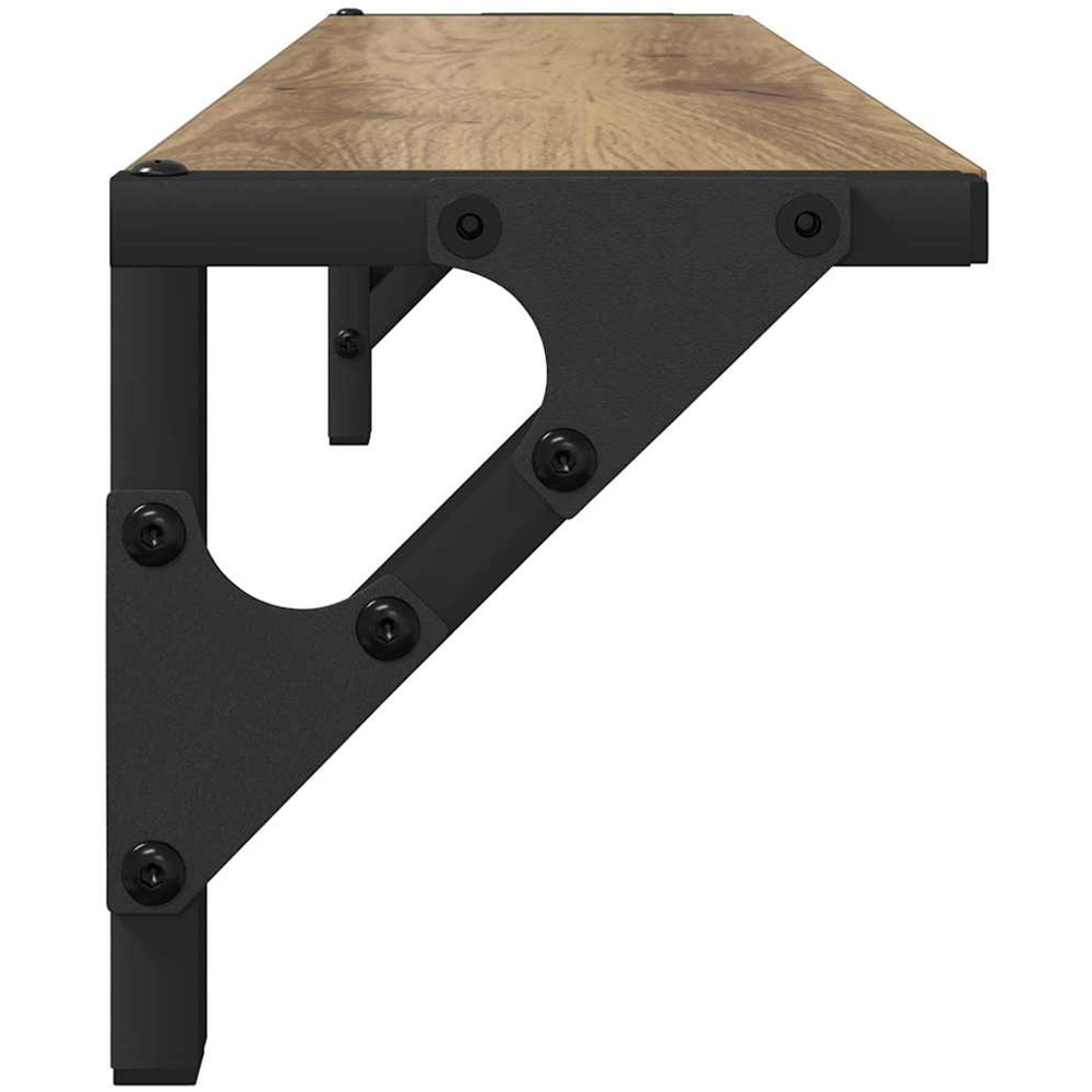 vidaXL 60 x 15cm Artisan Oak Wall Shelf Set of 2 Image 6
