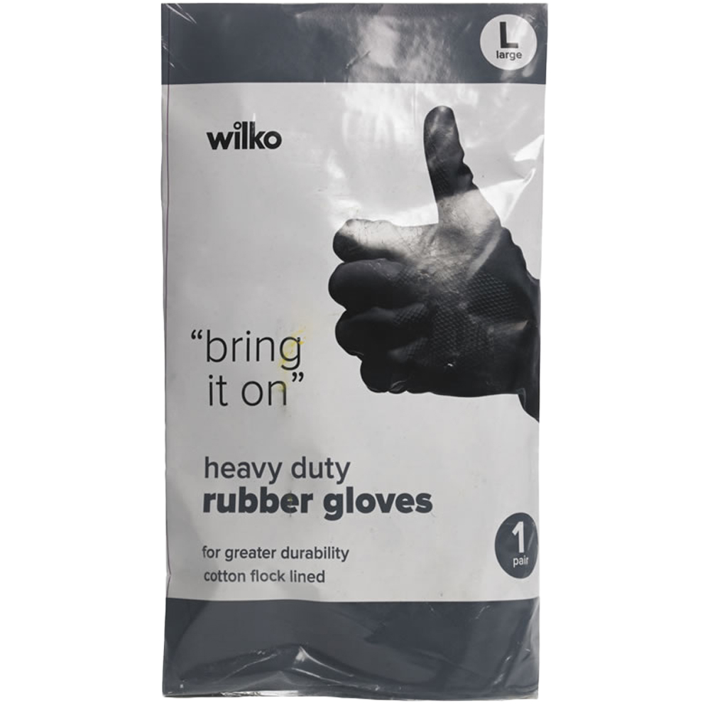 Wilko Large Heavy Duty Rubber Gloves Image 1