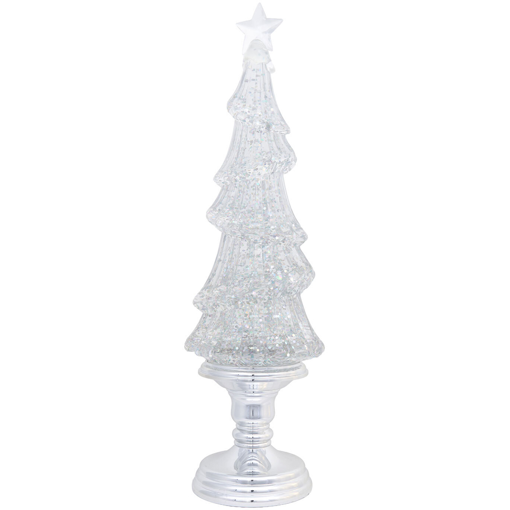 Iridescent Tree LED Glitter Spinner Image 7