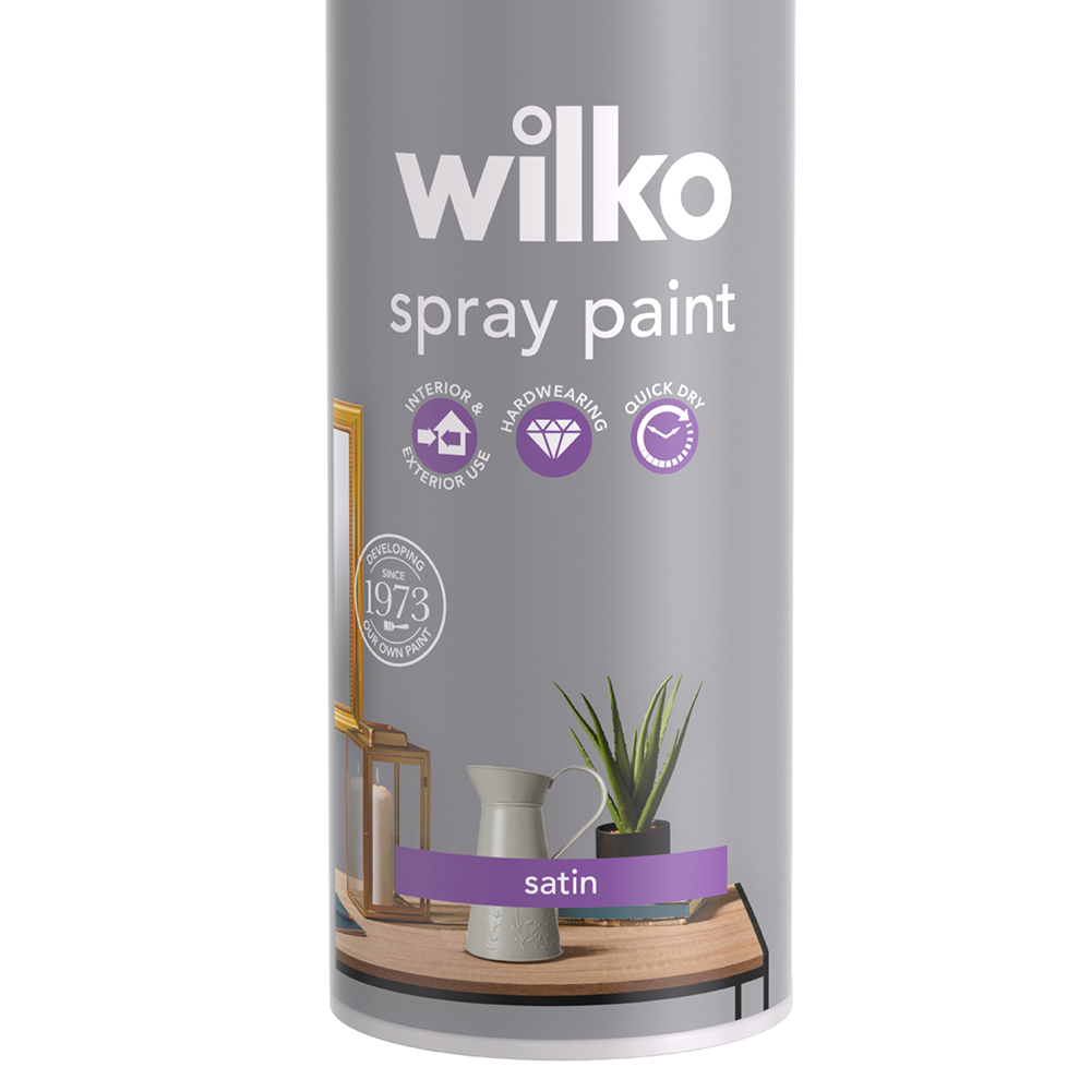 Wilko Dark Ivy Satin Spray Paint 400ml Image 3