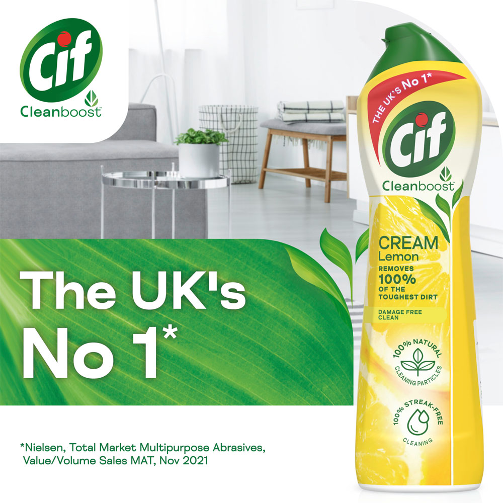 Cif Cream Lemon with Micro Particles Multipurpose Cleaner 500ml Image 4