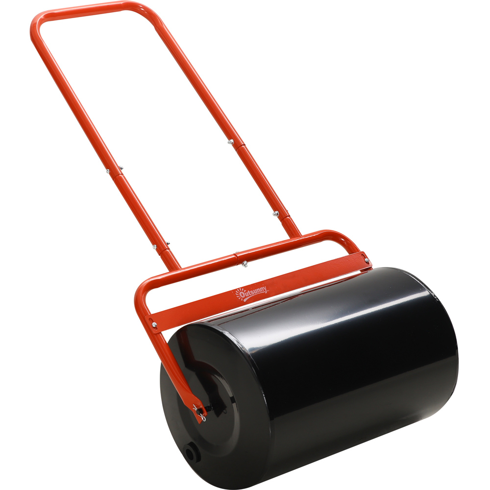 Outsunny Red Fillable Steel Lawn Roller 30 x 50cm Image 1