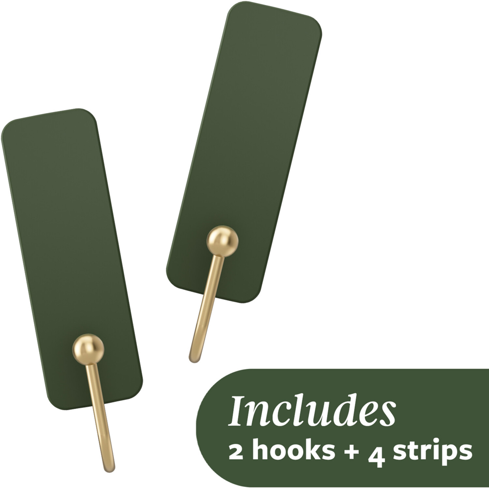 Pack of 2 Command Medium Decorative Hooks Rosemary Image 3