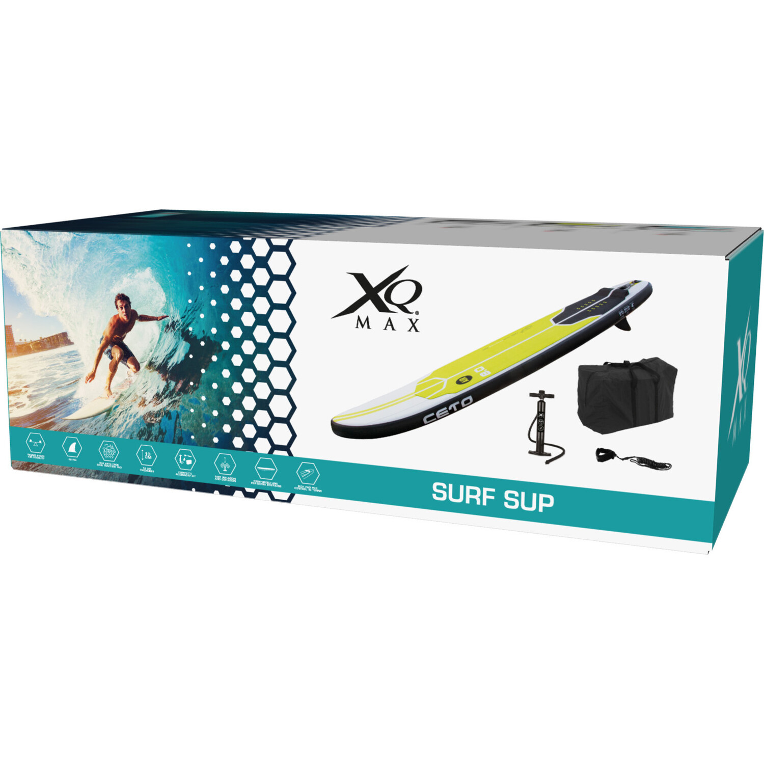 XQMAX 245 Surf Paddle Board - Grey Image 3