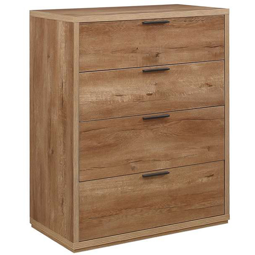 Stockwell 4 Drawer Brown Chest of Drawers Image 2