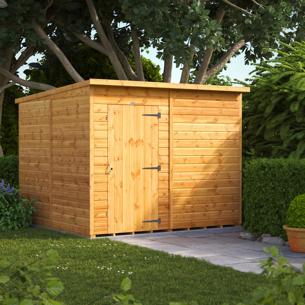 Power Sheds 8 x 8ft Pent Wooden Shed Image 2