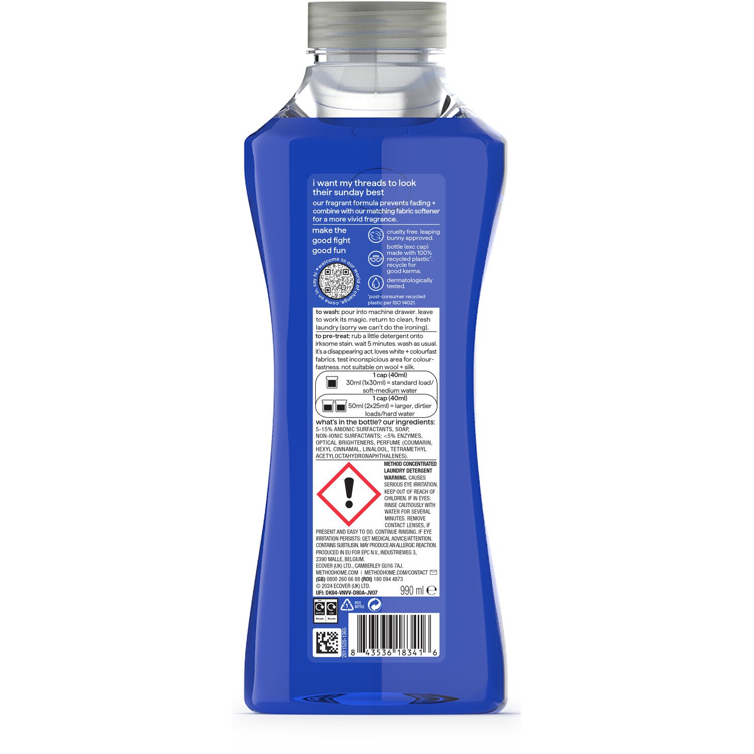 Method Concentrated Laundry Liquid 990ml Berry Bliss Image 2