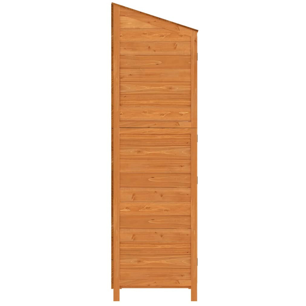 vidaXL 1.8 x 1.7ft Brown Wooden Pent Garden Shed Image 3