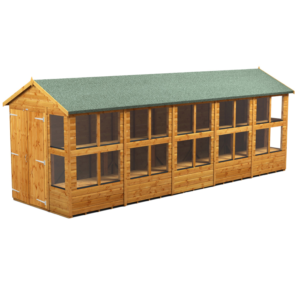 Power Sheds 20 x 6ft Double Door Apex Potting Shed Image 1