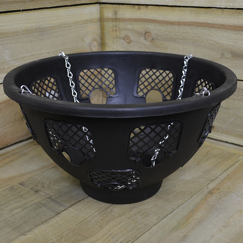 Samuel Alexander Easy Bloom Black Plastic Hanging Basket 14 inch 4 Pack Image 3