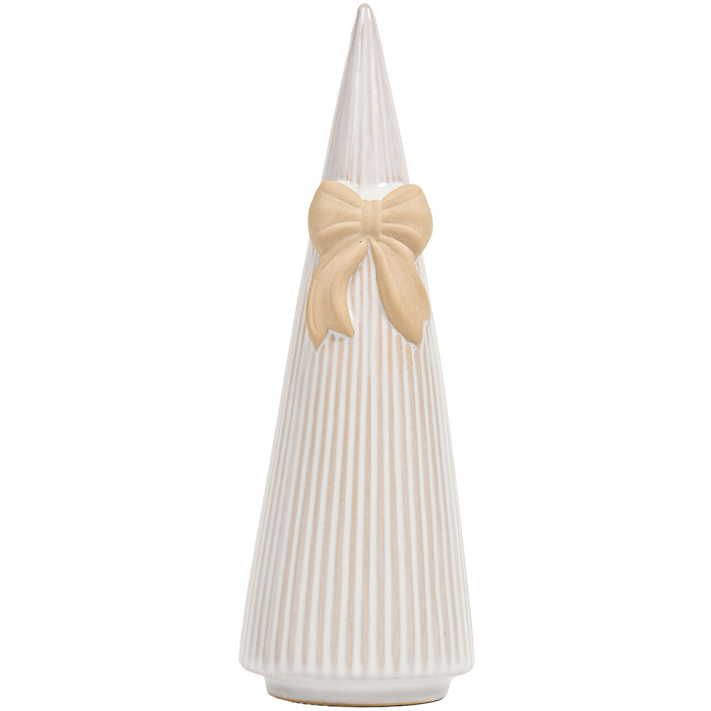 Ribbed Bow Christmas Tree Ornament Image 1
