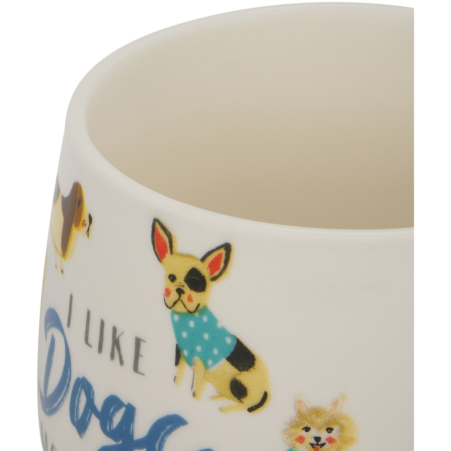 I Like Dogs Bulb Mug - White Image 3