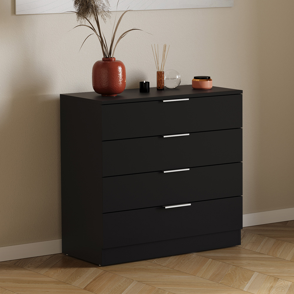 VIDA DESIGNS Trega Black 4 Piece Bedroom Furniture Set Image 3