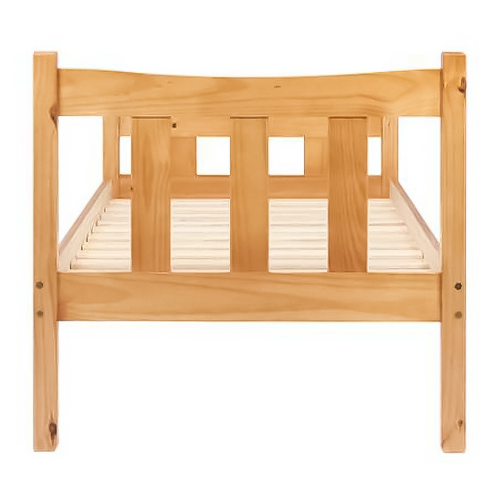 Miami Single Brown Antique Pine Bed Frame Image 5