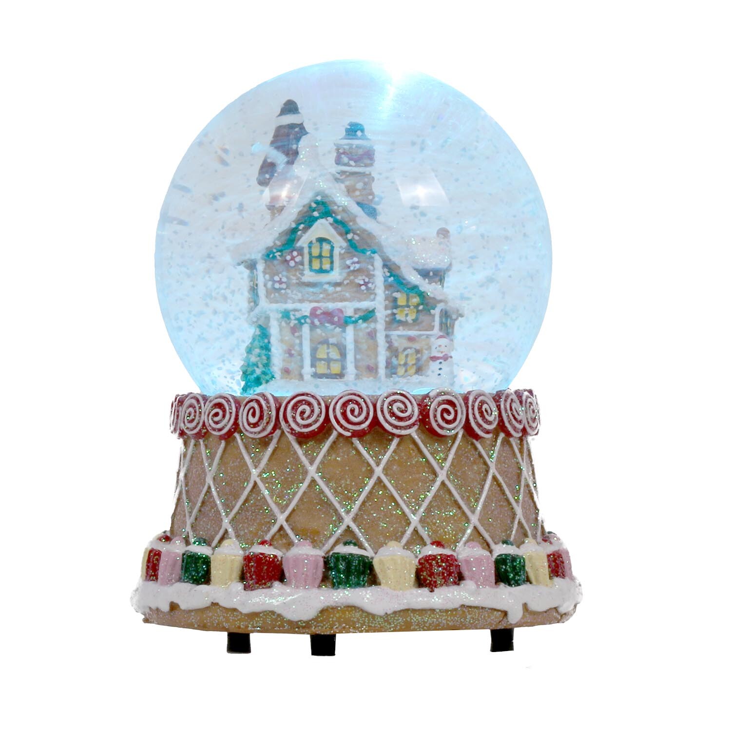 Sugar Wonderland Gingerbread Snowglobe Decoration Image 4