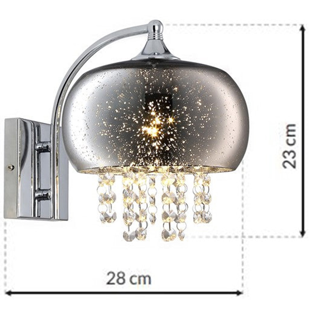 Milagro Starlight Silver Wall Lamp 230V Image 6
