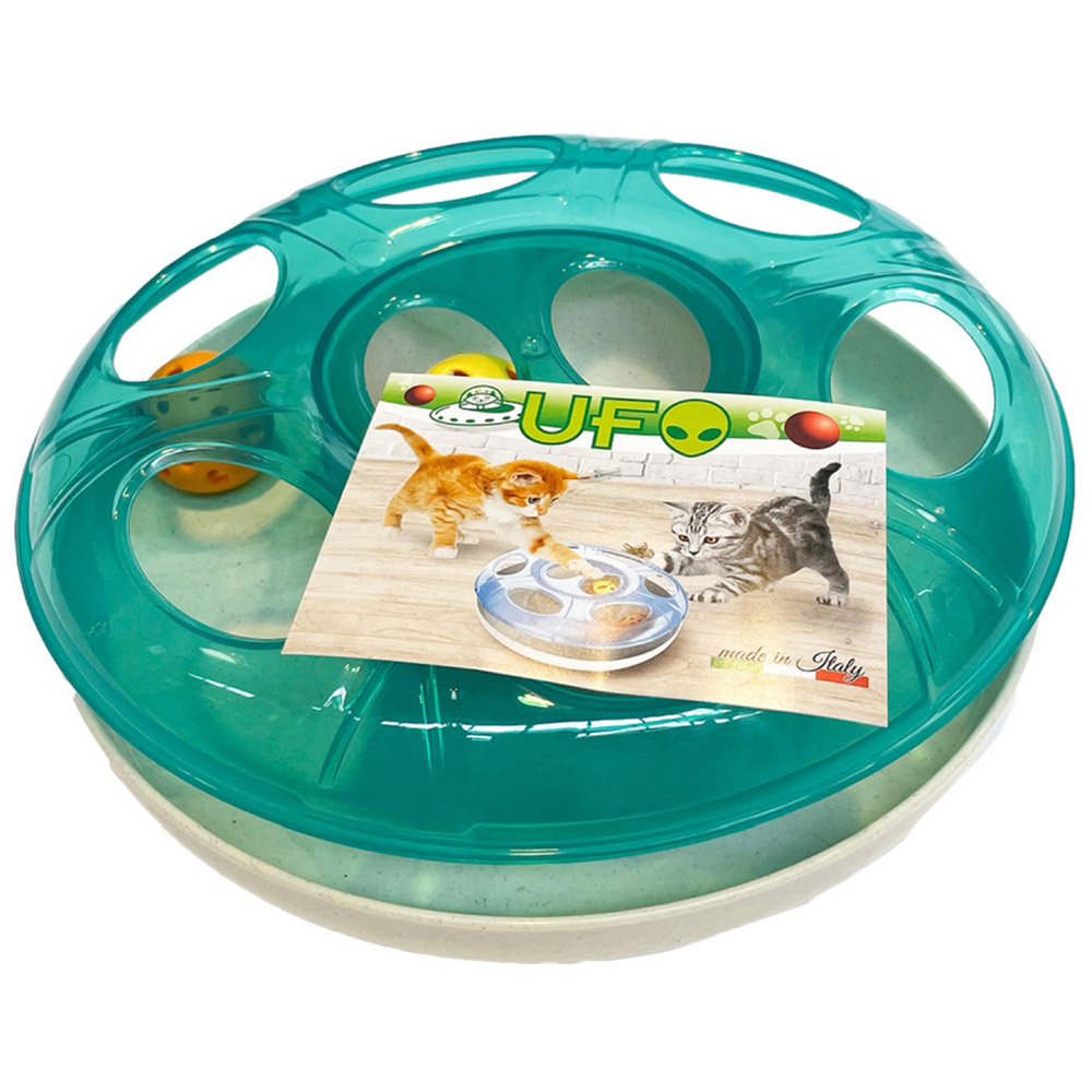 Happy Pet UFO Interactive Green Cat Toy 25 x 25 x 8cm Image 3