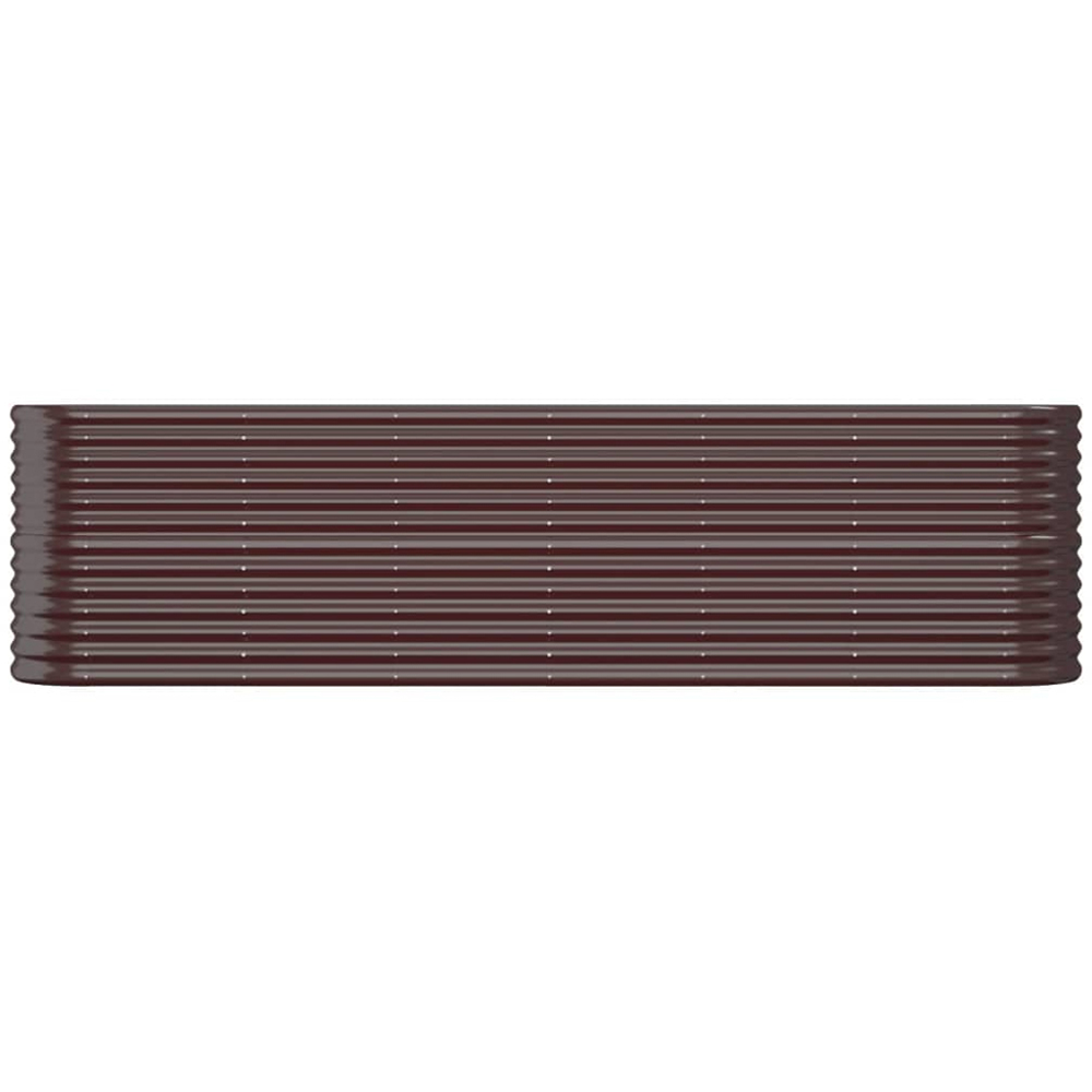 vidaXL Brown Galvanised Steel Raised Garden Bed 68 x 260 x 40cm Image 2