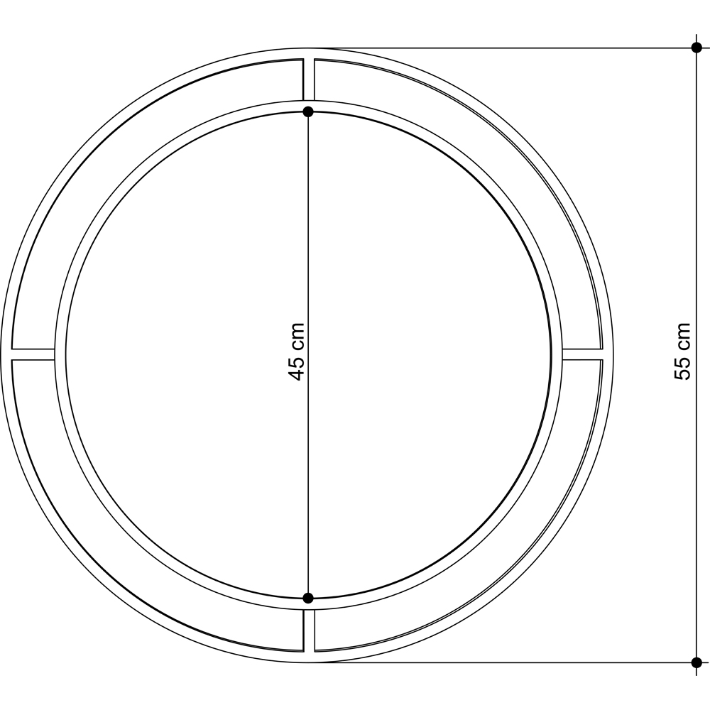 Decortie Bubble Black Frame Modern Design Mirror 57cm Image 6