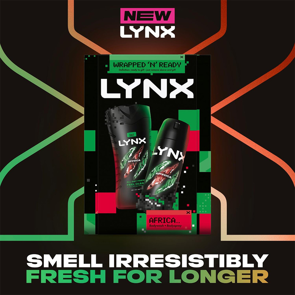 Lynx Africa Men's Body Wash and Body Spray Gift Set 2 Piece 4 Pack Image 6
