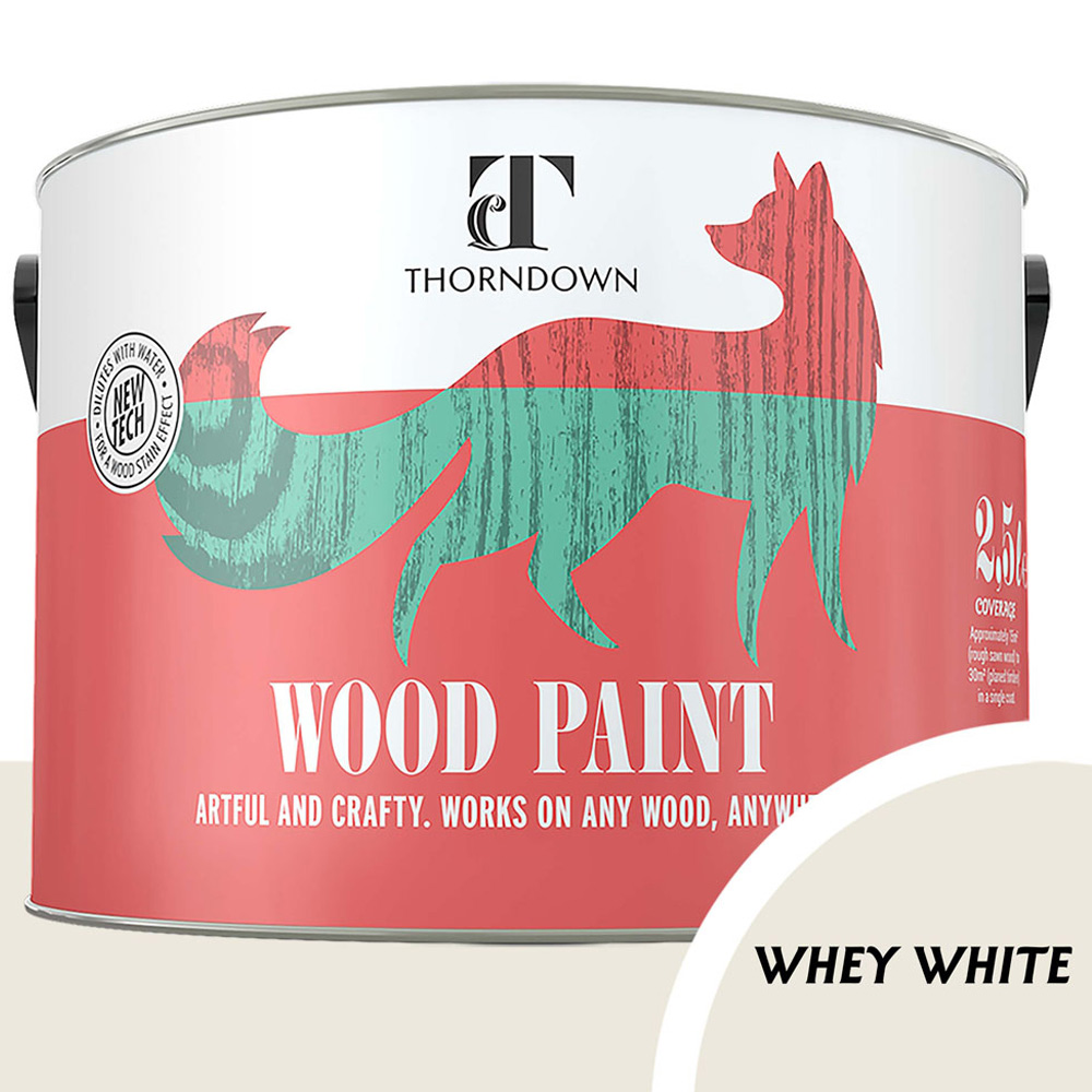 Thorndown Whey White Satin Wood Paint 2.5L Image 3